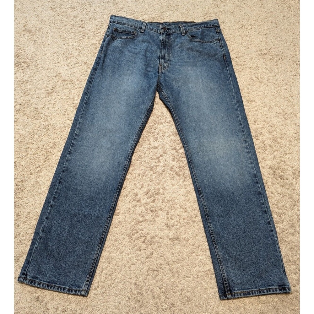 Levis 505 Jeans Mens Sz 38x32 Blue Regular Straight Medium Wash Denim Pants